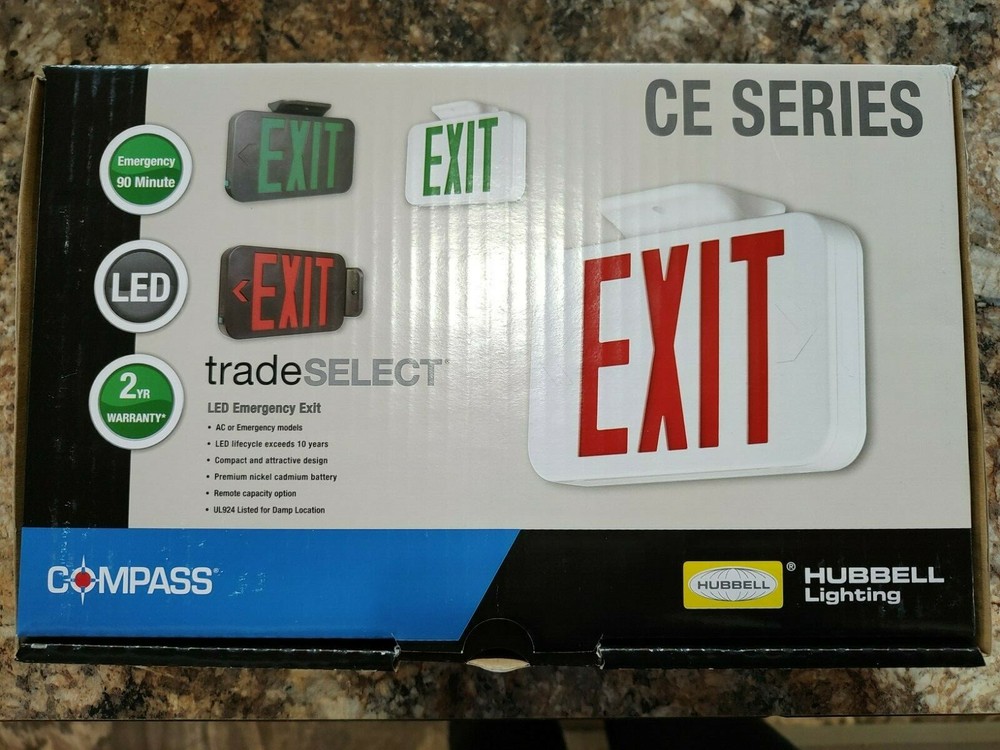 Compass CE Series Trade Select LED Emergency Exit Lighted Sign
