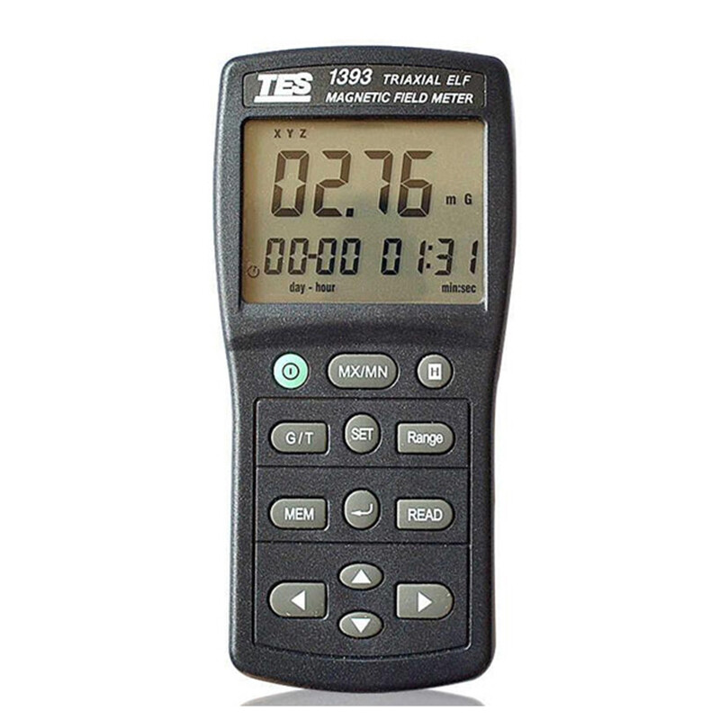 TES-1393 Triaxial  Tester Electro Magnetic Field Meter Data Hold Function #