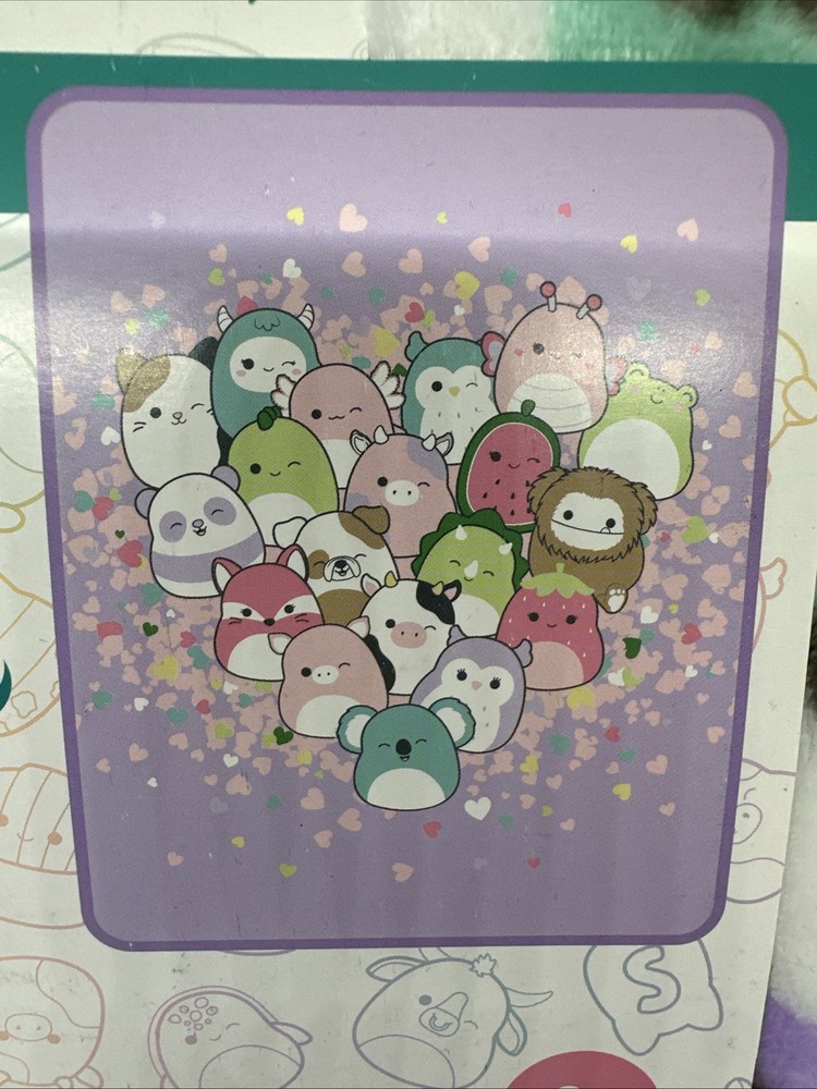 Original Squishmallows "Falling Hearts" Silky Soft Throw Blanket 40" X 50"/New