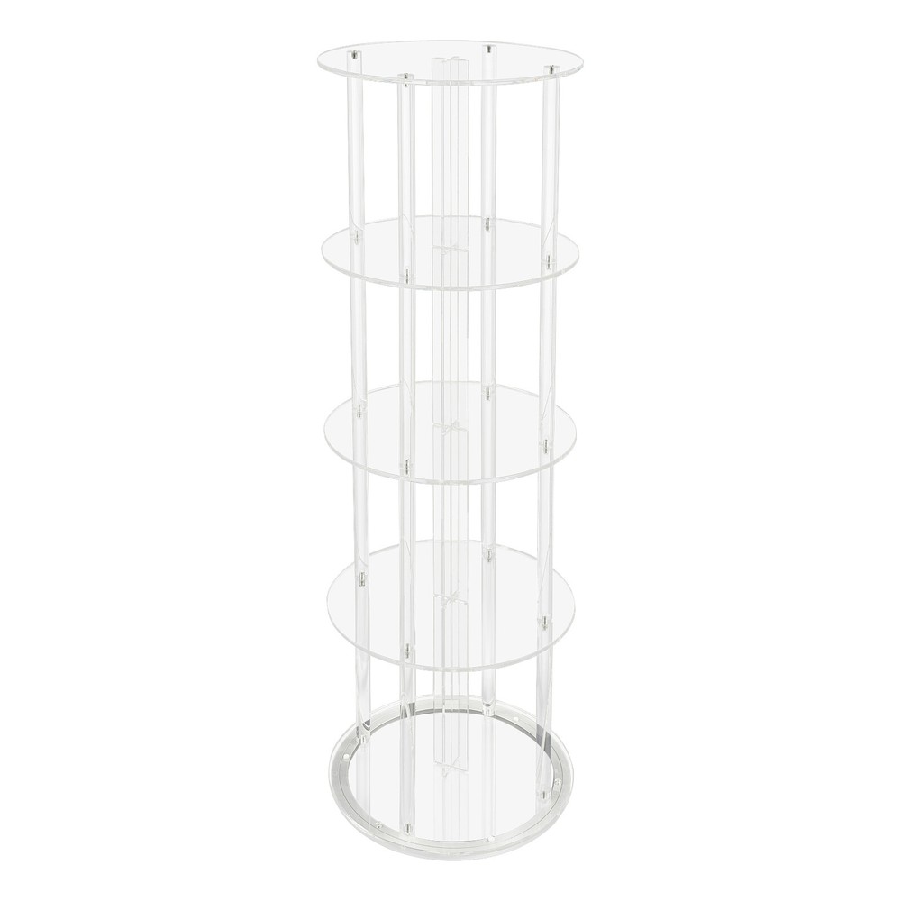 5-Tier Rotatable Acrylic Bookshelf – Stylish & Space-Saving Design
