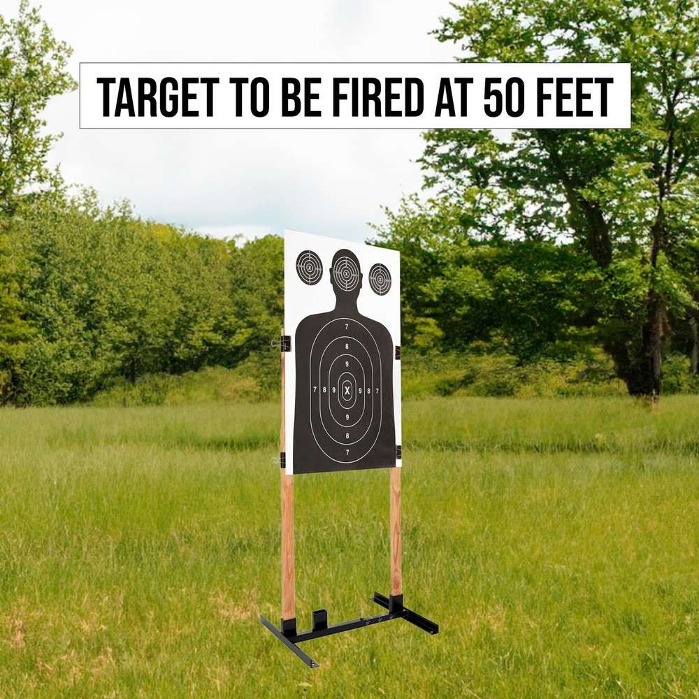 100 Pack Paper Shooting Target for Gun Range, Xtra Large, 100 - Black