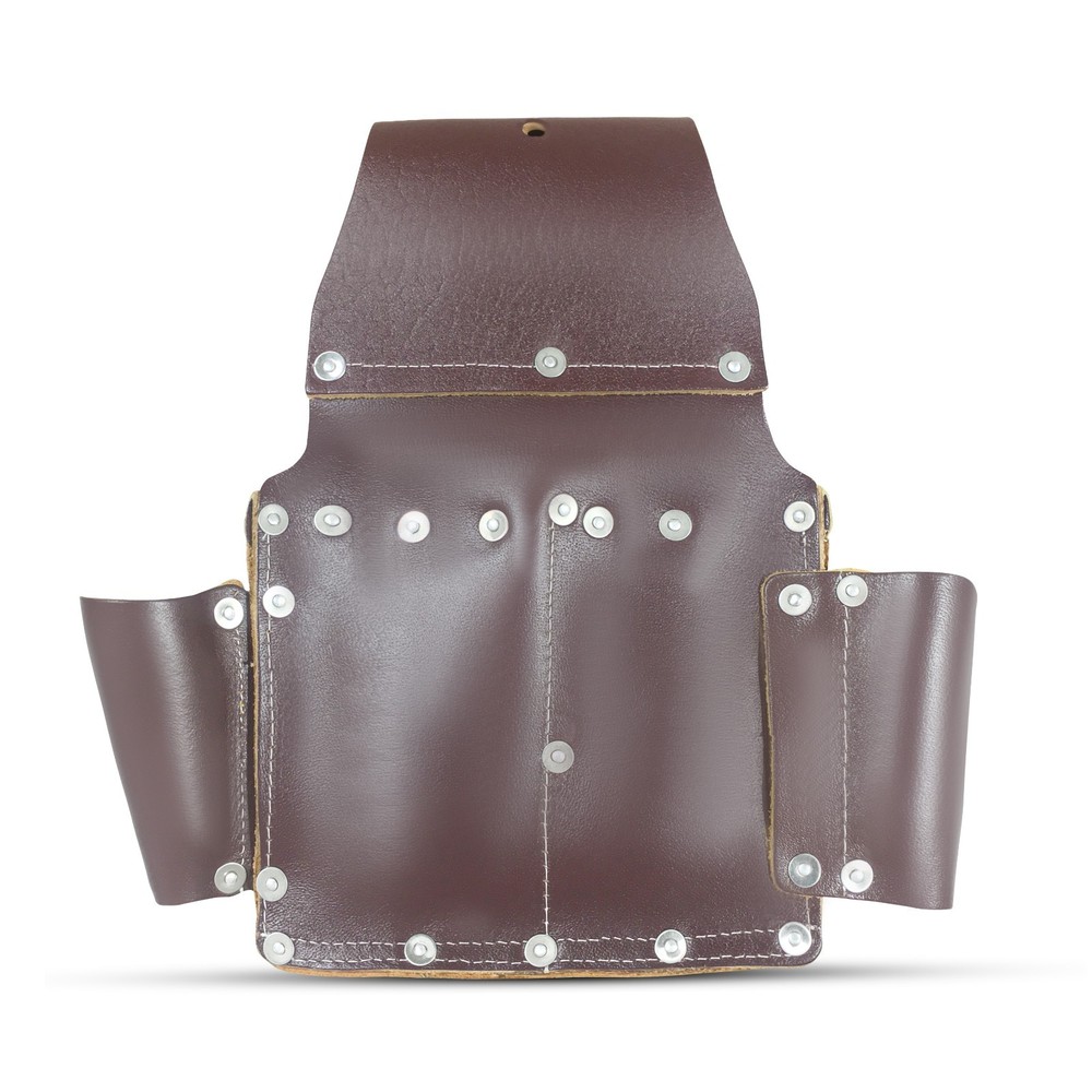 Leather Electrician Tool Pouch | 8 Pockets Tool Bag , Essential Work Apron