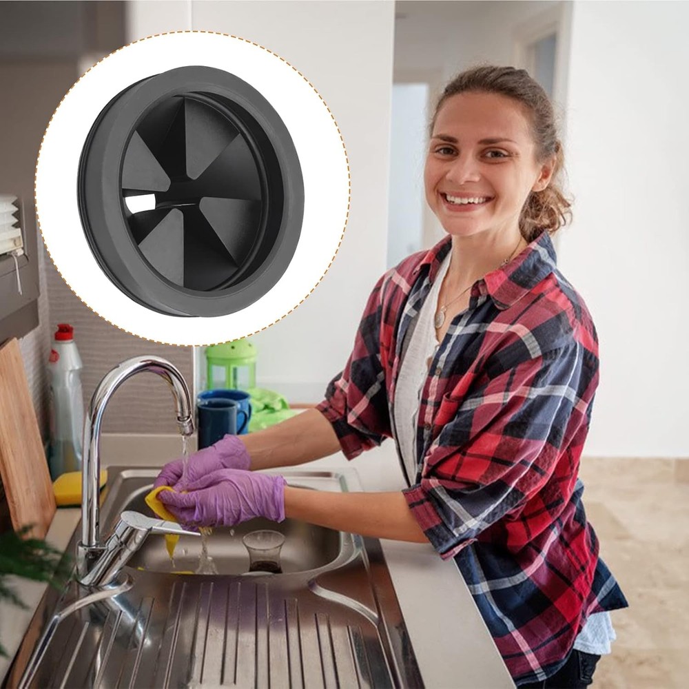 Upgraded Garbage Disposal Splash Guard, 2 Pack EPDM Rubber 3 Black 2