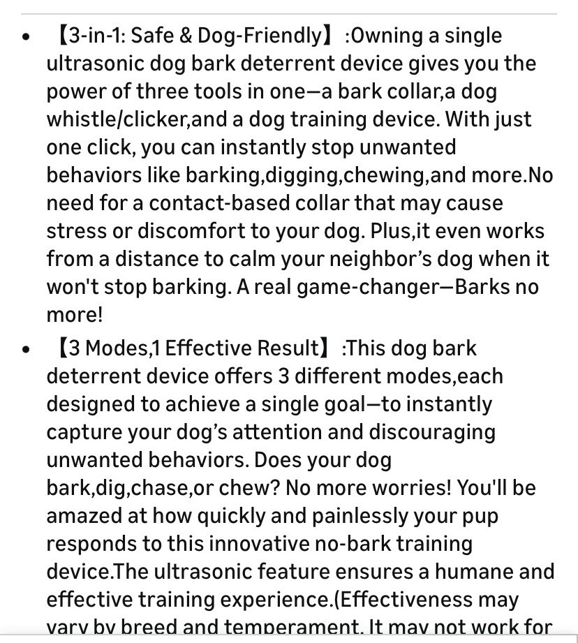 NPS Alpha Dog Trainer Anti-Barking Control Device USB Rechargeable