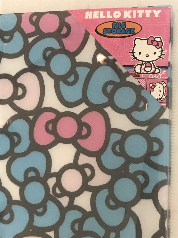 Hello Kitty File Storage With Multi-Colored Bows