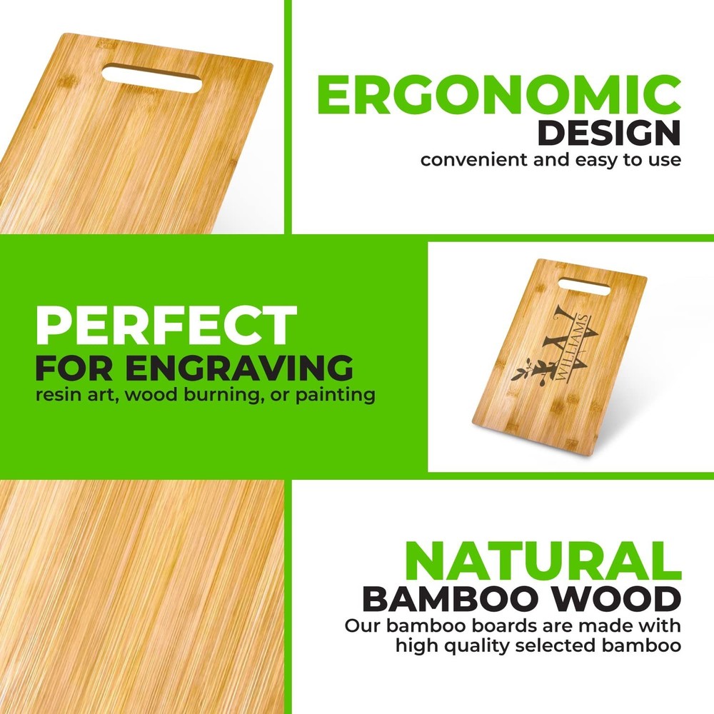 Bamboo Cutting Board | For Customized, Personalized Engraving Purpose | Premi...