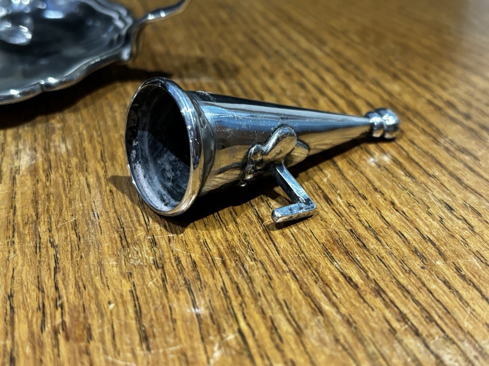 Silver Plate Candlestick With Snuffer