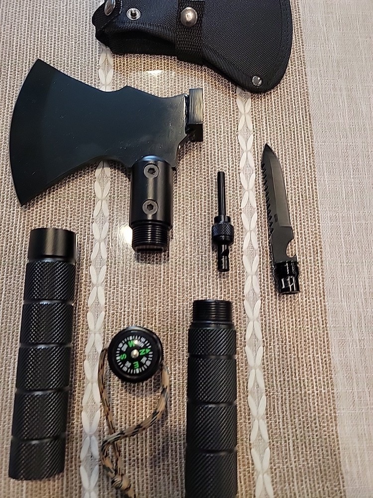 steel camping hatchet survival axe