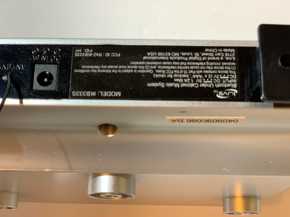 ILIVE BLUETOOTH UNDER CABINET MUSIC SYSTEM MODEL IKB333S