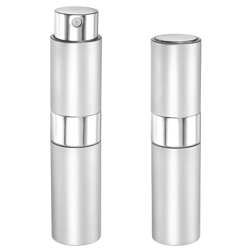 2Pcs Perfume Spray Bottle, 8ml/0.27oz Travel Atomizer Fine Mist, Silver