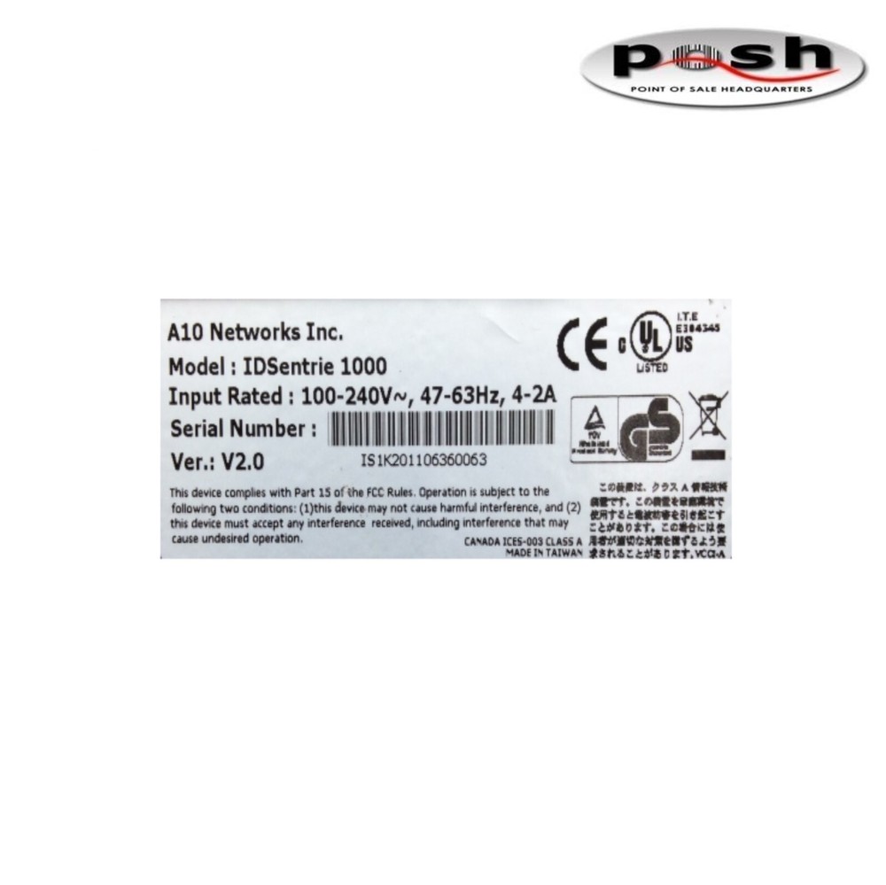 A10 Networks IDSentrie 1000 Unit Only