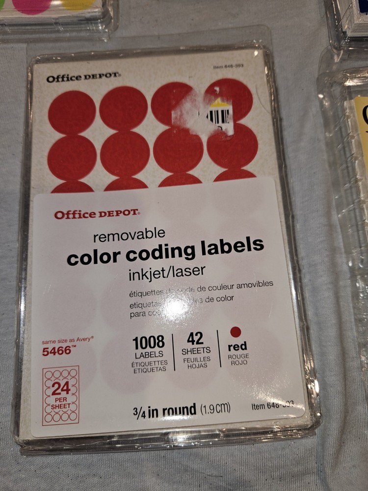 Over 5000 Color Coding Labels Crafts Or Garage Sale