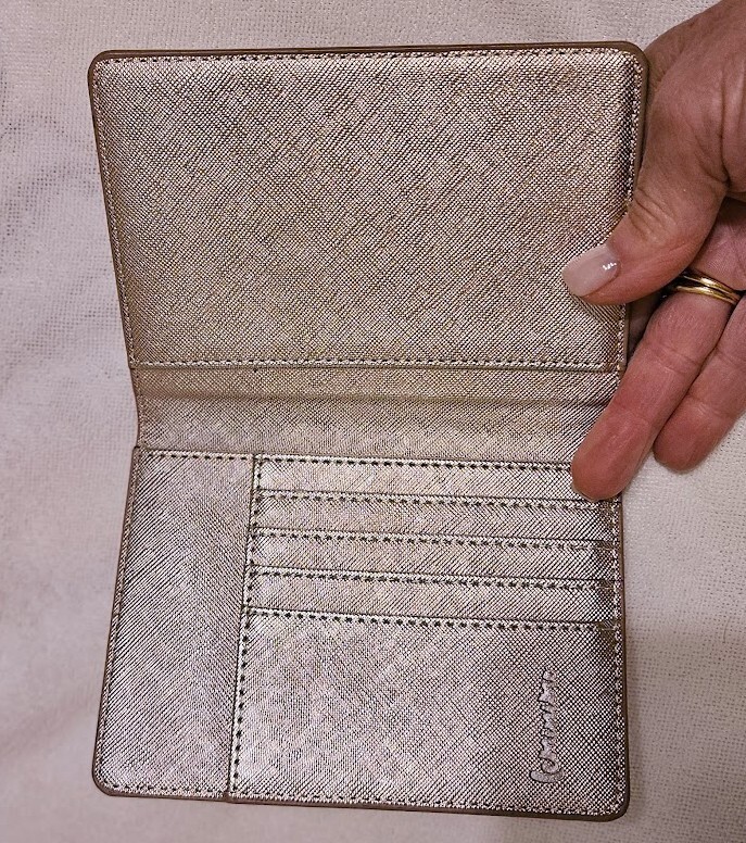 Passport holder pink metallic with RFID blocking