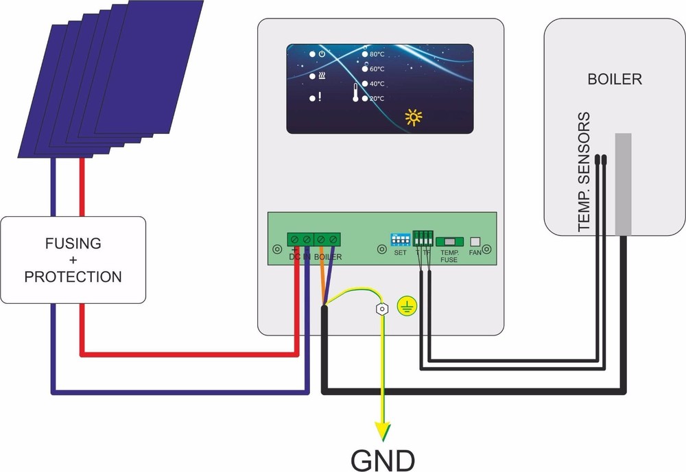 2KW Off-grid Stand Alone PV Photovoltaic Solar Hot Water Heating Heater