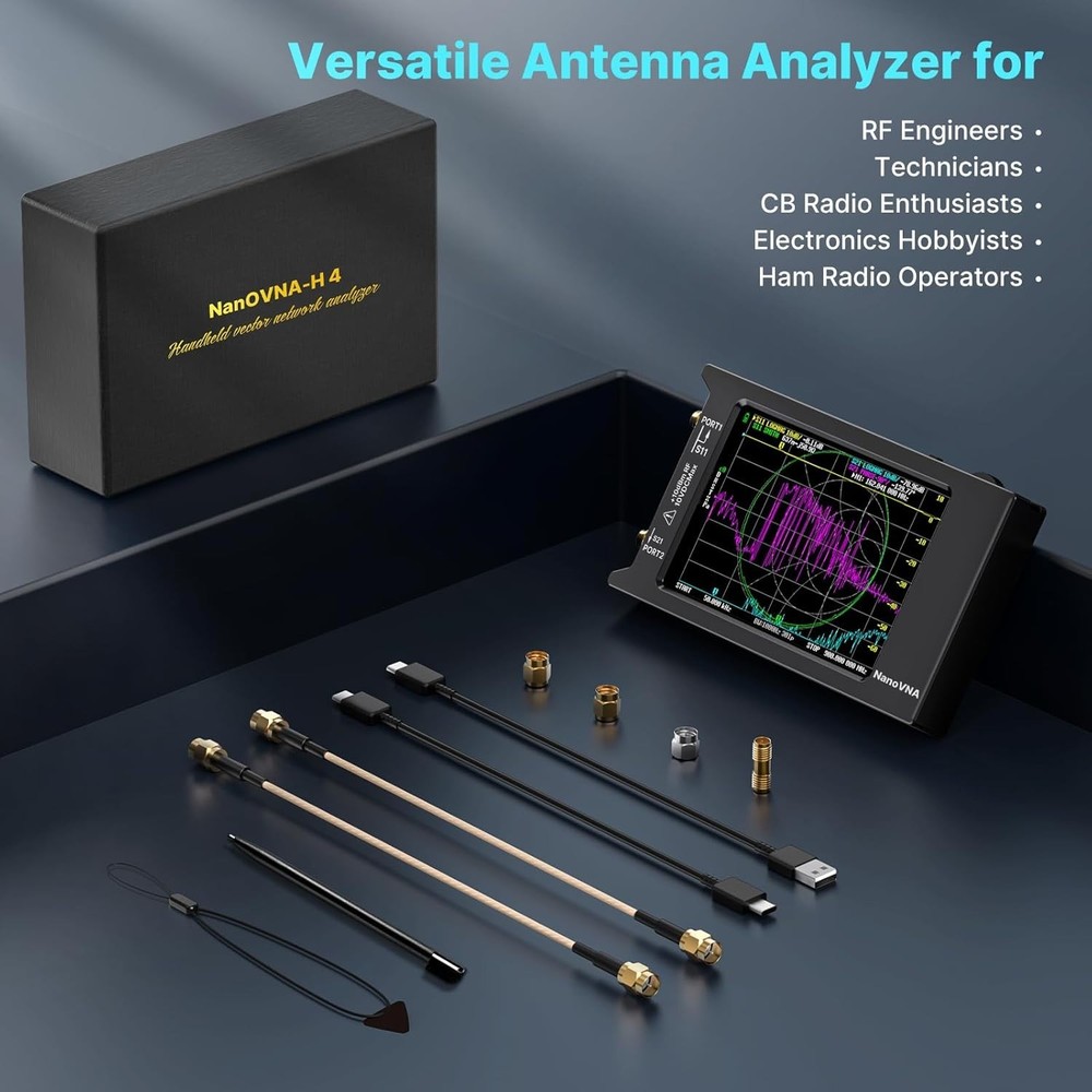 Advanced Antenna Analyzer with Improved Frequency Algorithm and Touch Display