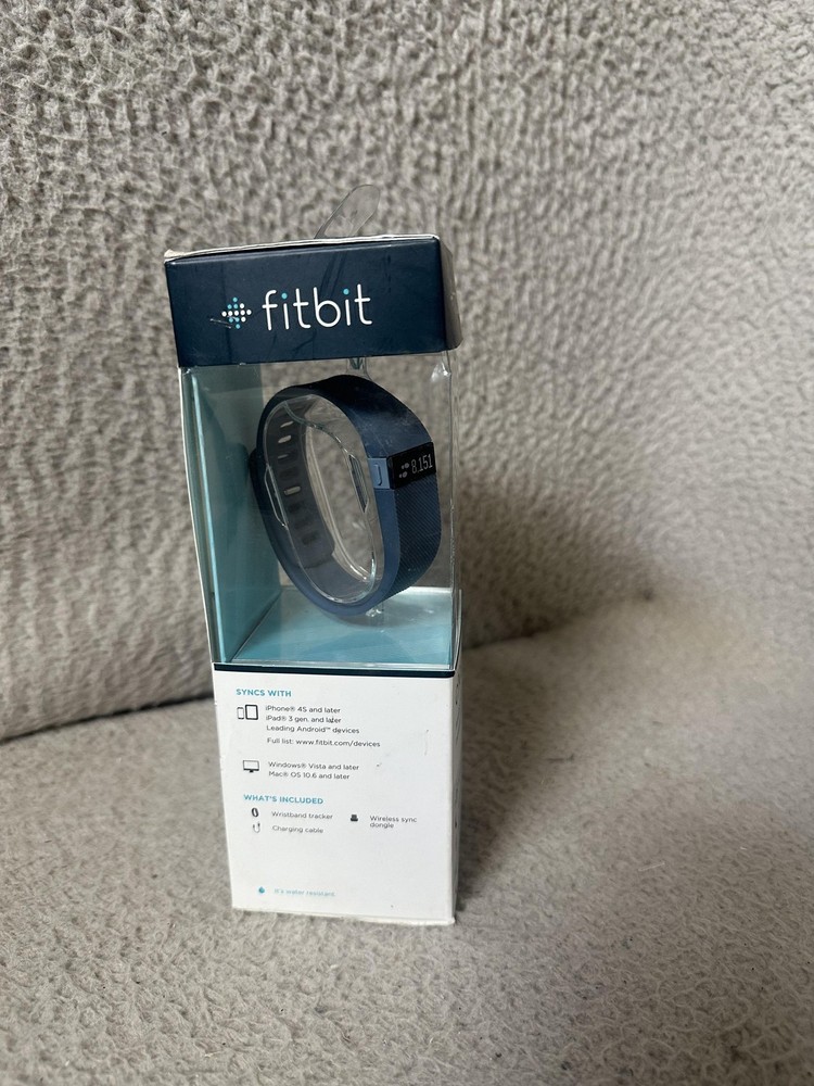 Fitbit Charge Wireless Activity Wristband Large Blue Sleep Mobile Sync Tracker