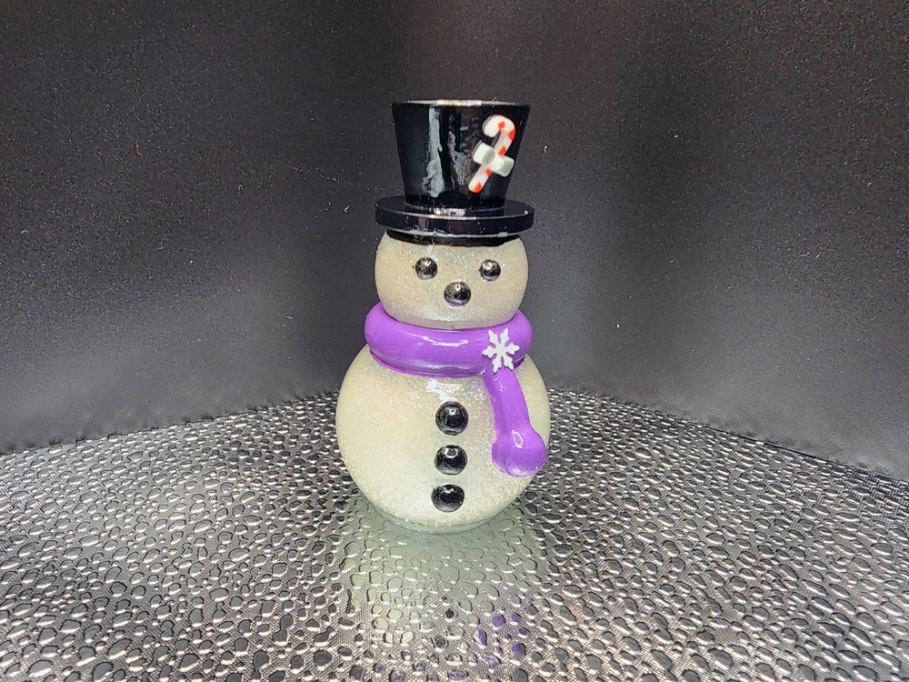 Handmade Snowman Made From Epoxy Resin