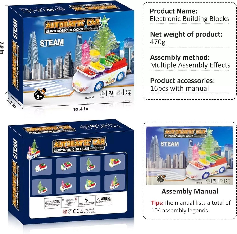 Automatic Car Electronic Blocks New Item Educational Steam Science