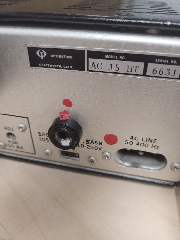 VINTAGE! Optimation Power Oscillator AC 15 HT (UNTESTED)