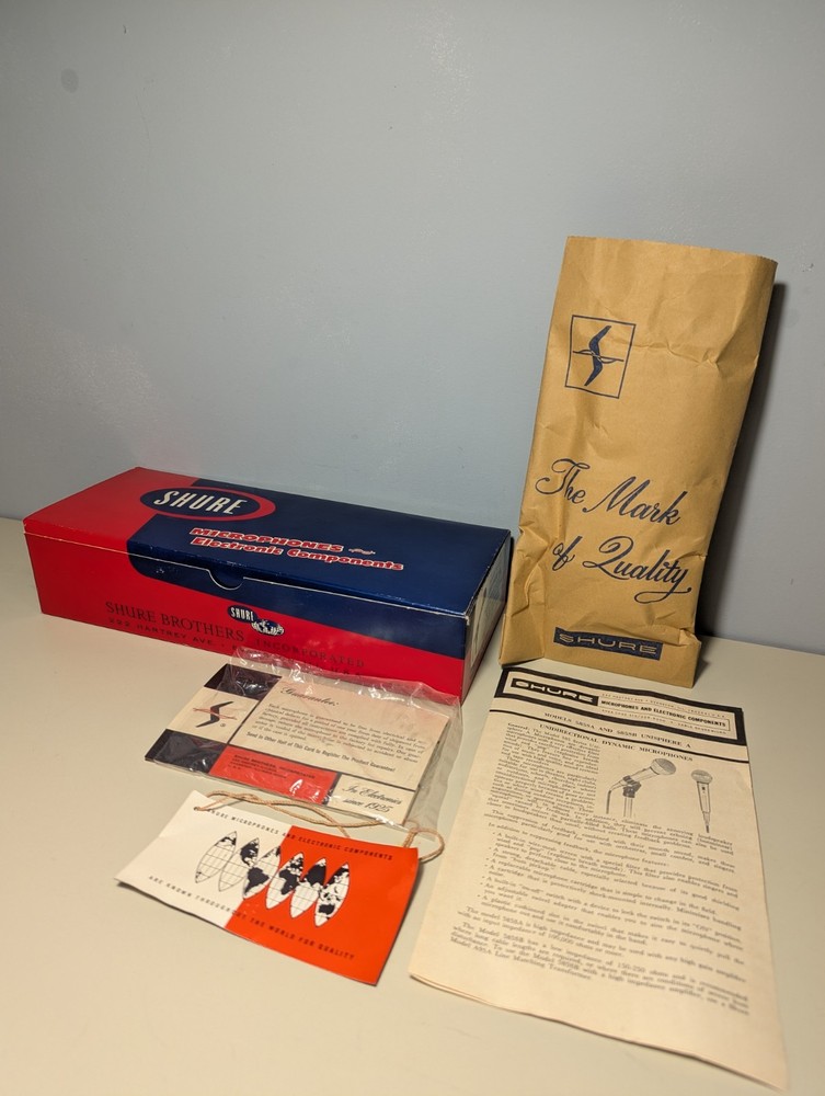 *BOX + PACKAGING ONLY,* Shure Model 585SB Unisphere A