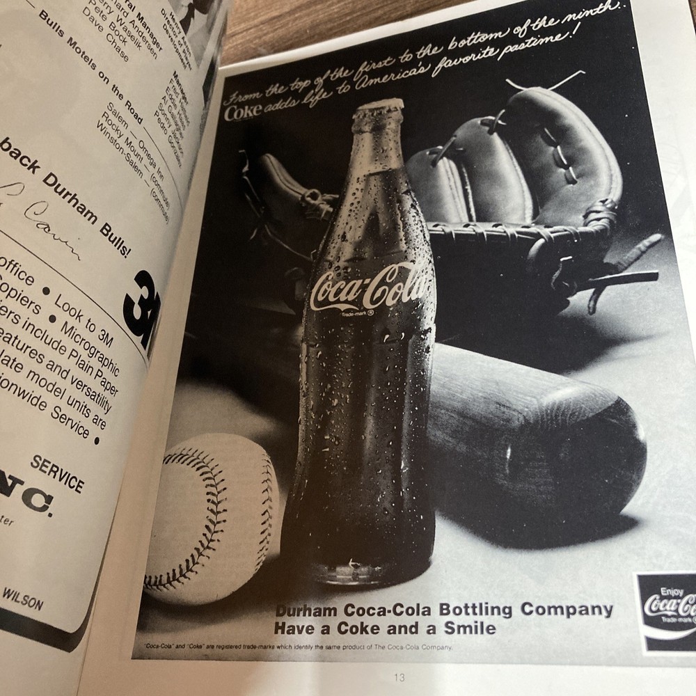 Durham Bulls 1980 Official Scorebook & Program Magazine