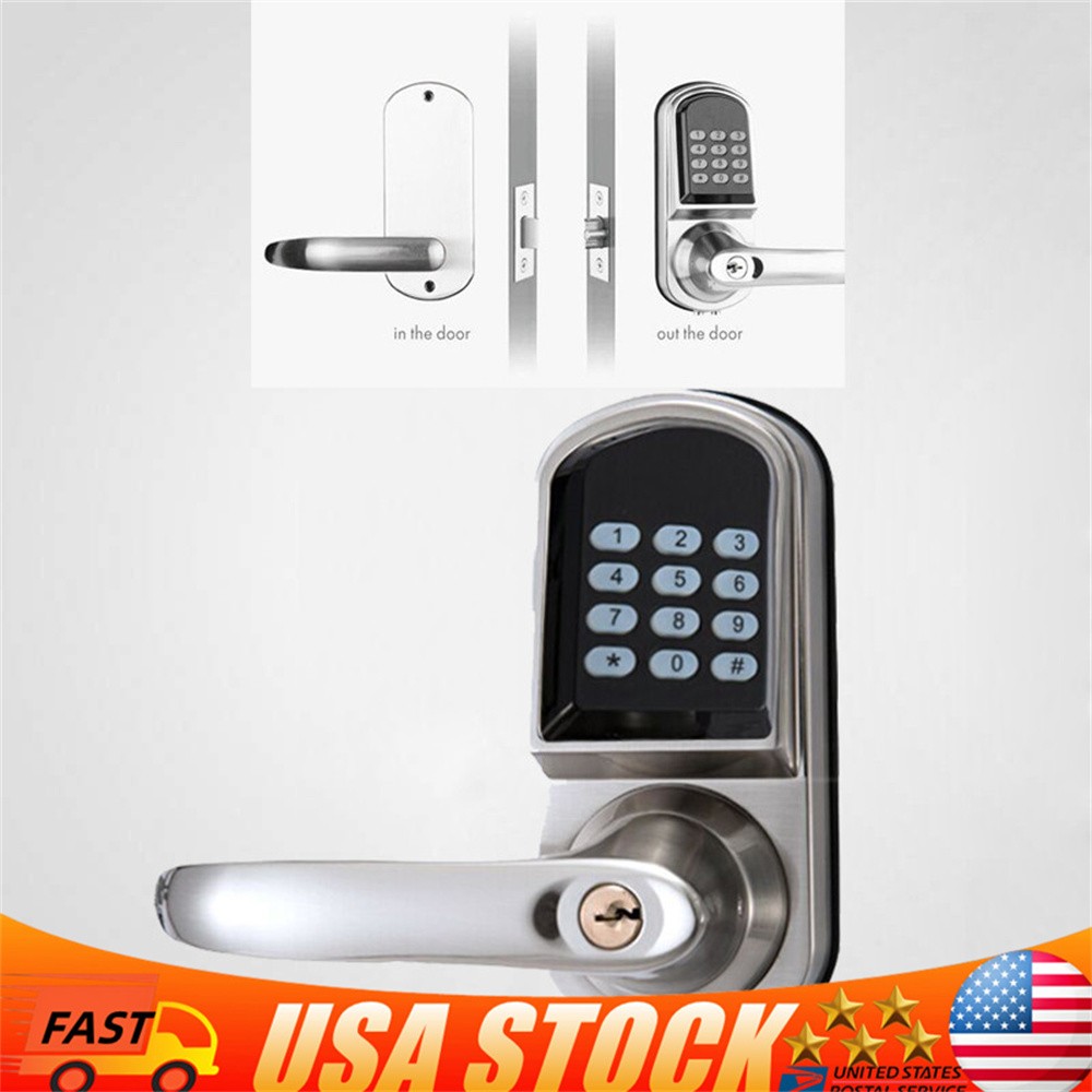 Mechanical Home Door Lock Set Keyless Entry Digital Code Keypad Combination US .
