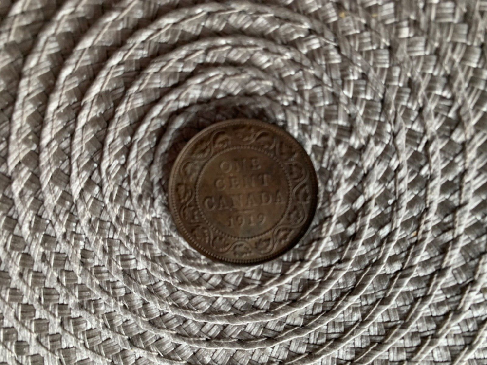 1919 Canada One Cent King George V Large Cent