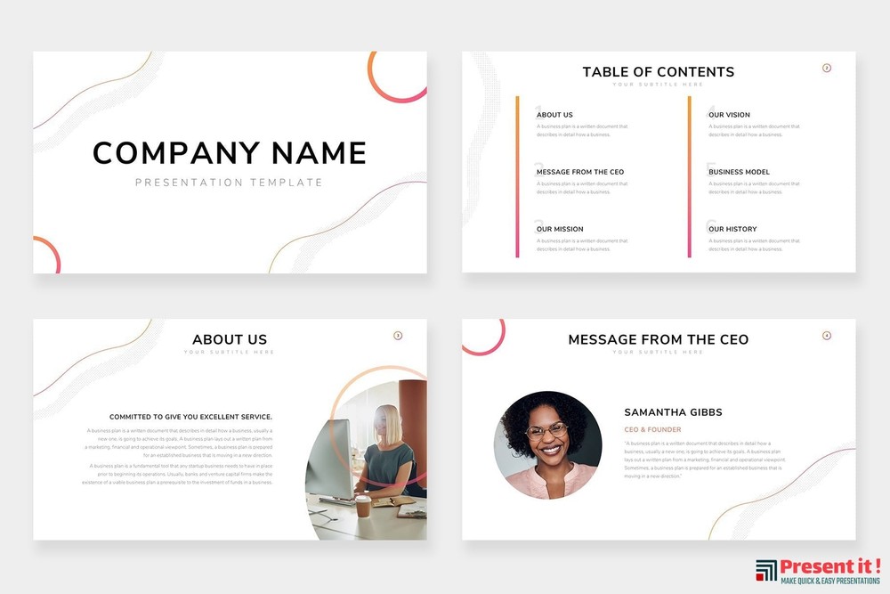 Company Profile Infographics Slides Templates