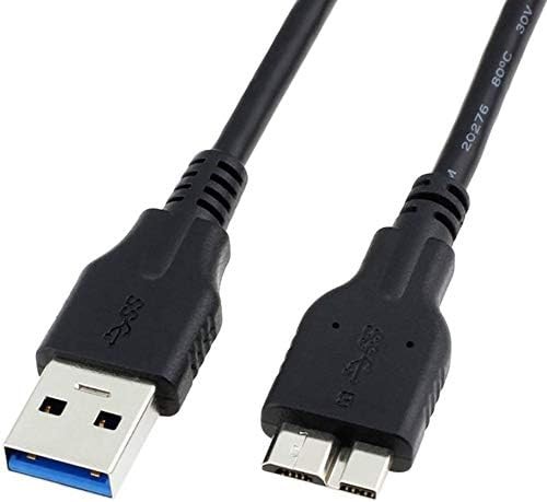 QCEs USB 3.0 Micro Cable, External Hard Drive Cable Type 1.6Ft, Black