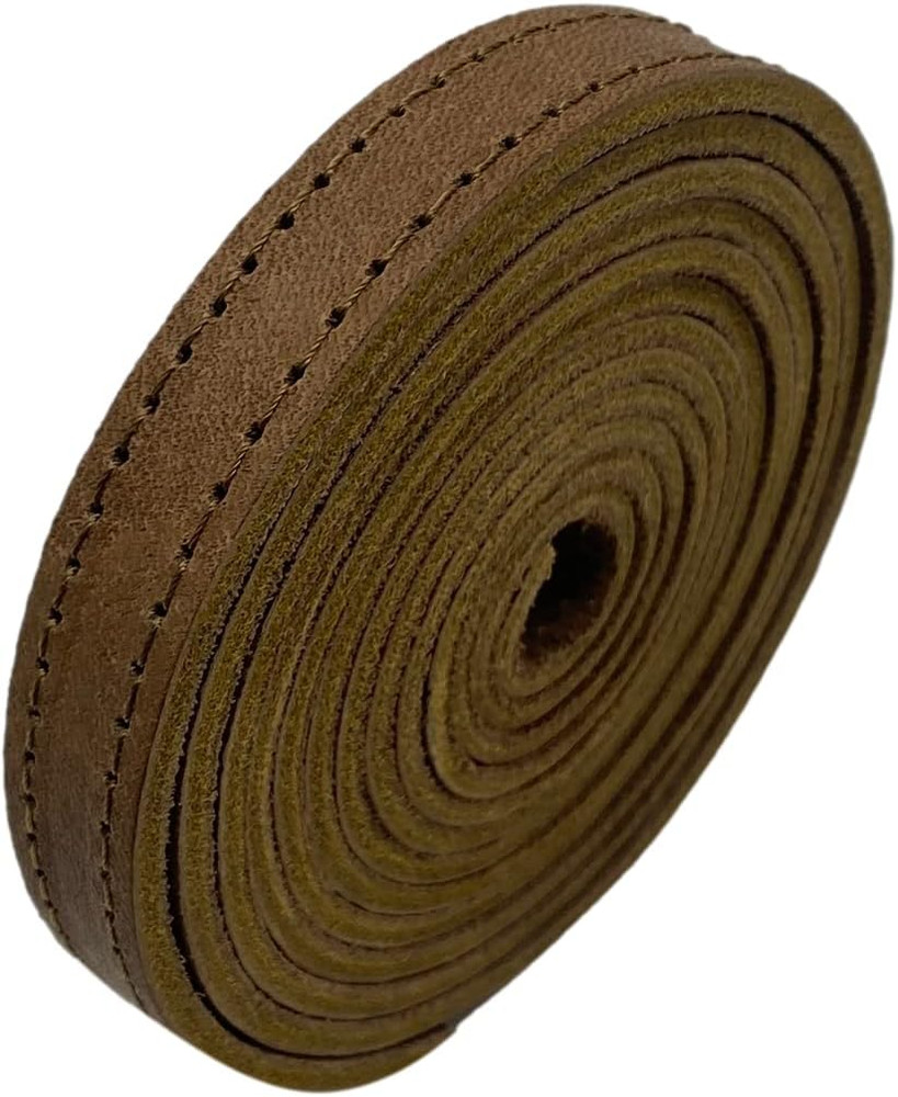 Medium Brown Leather Strap with Matching Stitching 72" Long 1/2 “ Wide ⅛” Thick