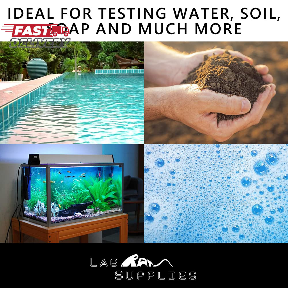 Plastic Ph Test Strips, Universal Application (Ph 0-14), 100 Strips | for Saliva