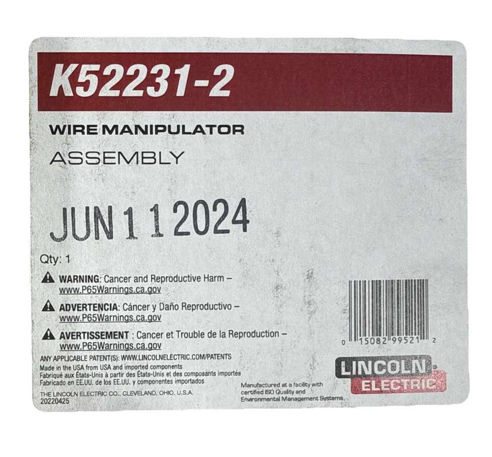 LINCOLN K52231-2 Wire Manipulator Assembly.