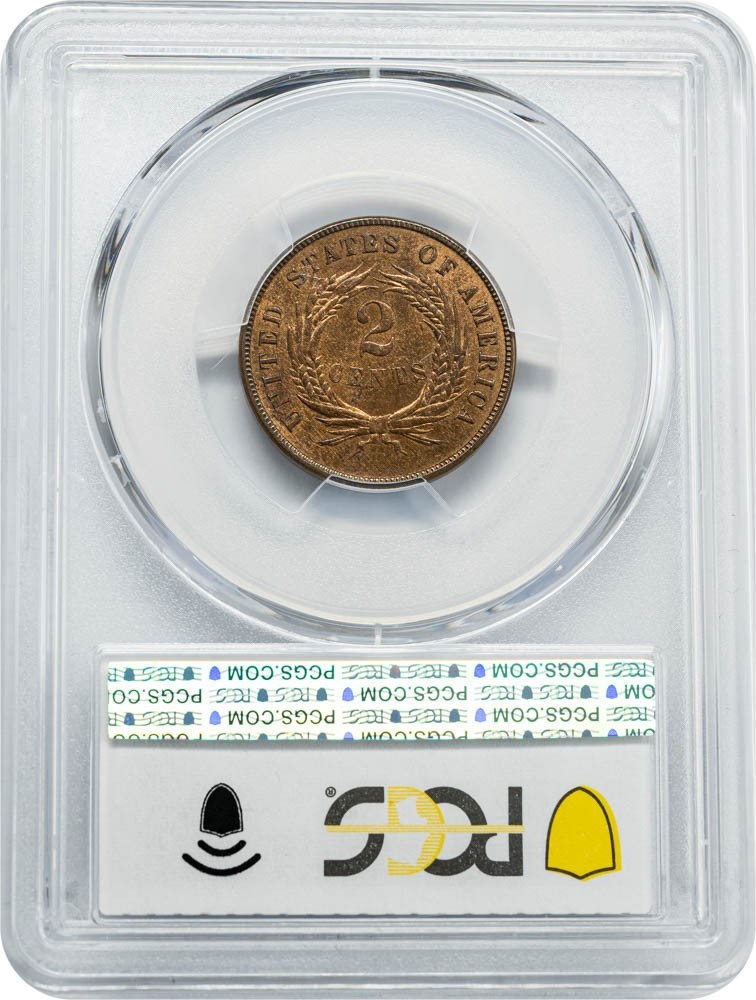 1872 Two Cent 2c MS64 RB Secure PCGS 950806-4