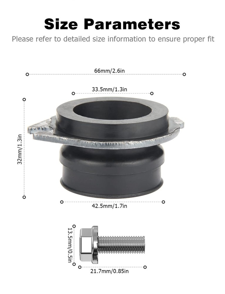 Garbage Disposal Parts for Insinkerator, 75499 Flex Coupler Rubber Black