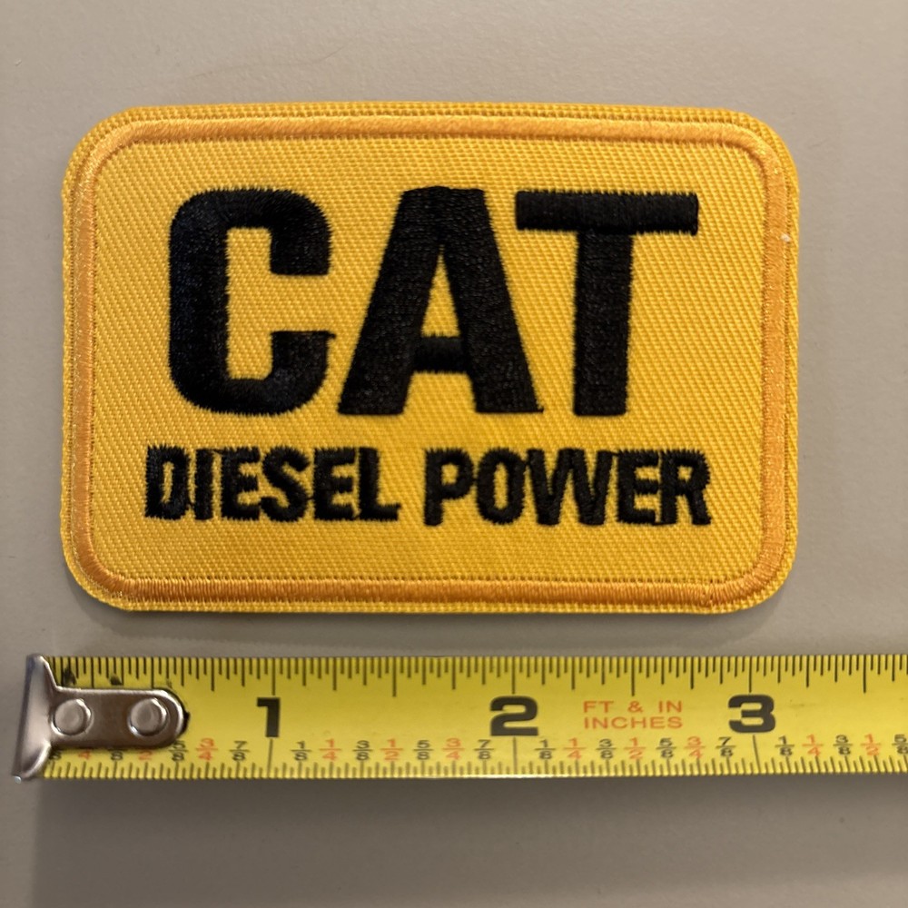 Cat Diesel Power - Yellow Iron on patch