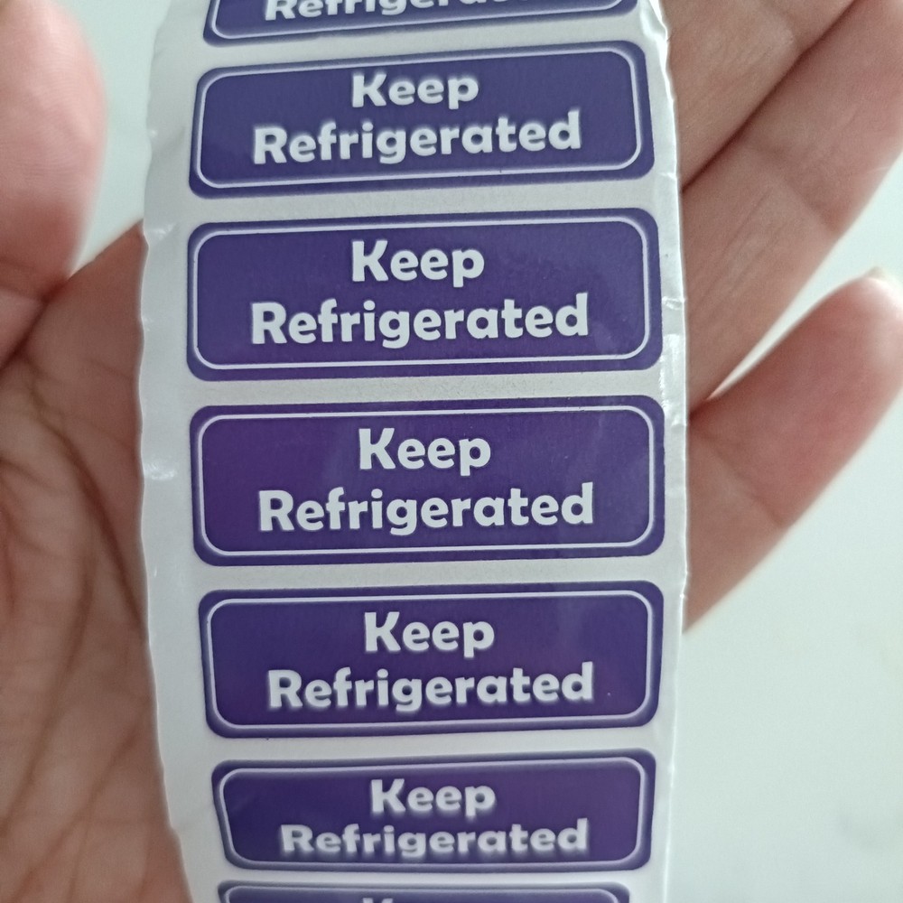 Keep Refrigerated Stickers 1x3 Inches