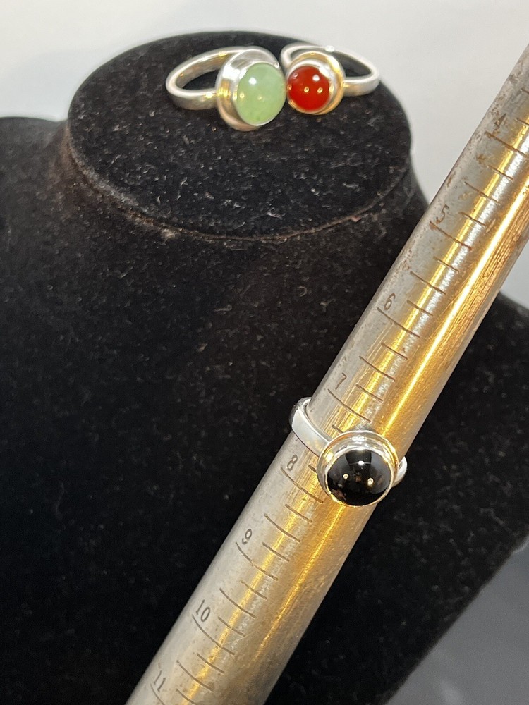 Silver Ring Simple Ring Single Stone Handmade Ring