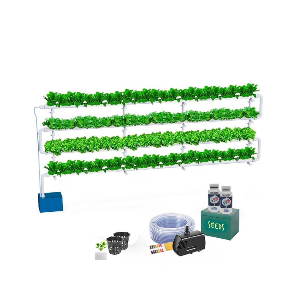 Hydroponic Kit N5P NFT System 96 Plants Complete Garden with Nutrient & Seeds