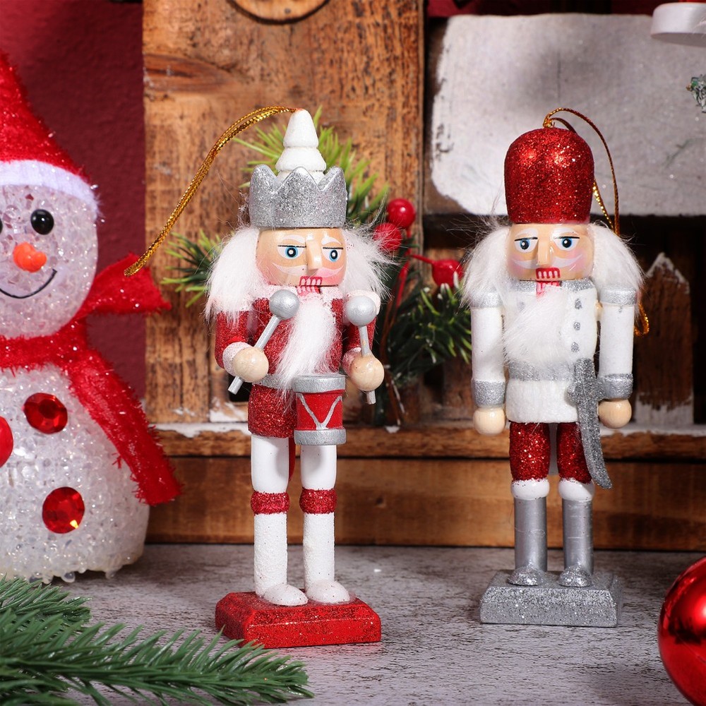 10 Pcs Traditional Nutcracker Soldier Christmas Decor Nutcrackers Table