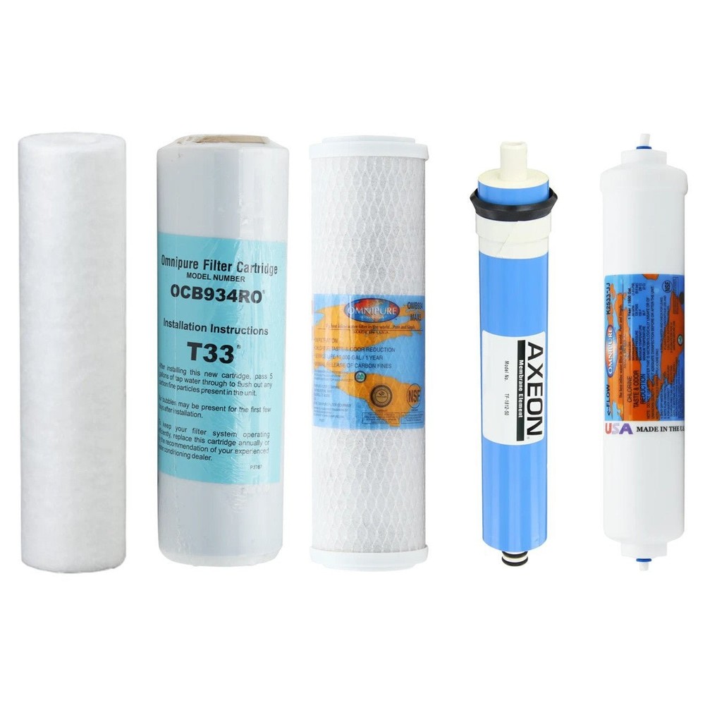 iSpring RTW5 Compatible Filter Kit with 50 GPD Membrane