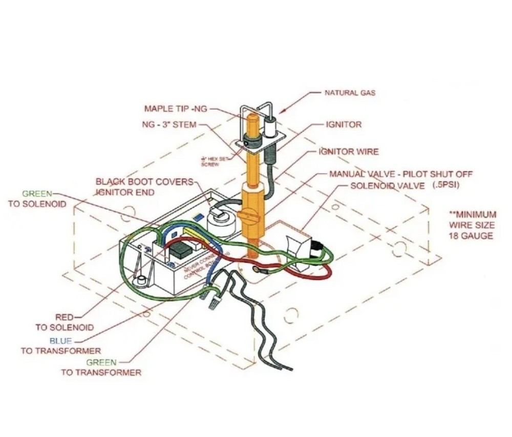 Gas lantern spark igniter