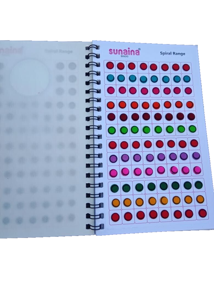 2X SUNAINA Simple Plain Round Multicolour Kumkum Reusable Sticker Bindiya