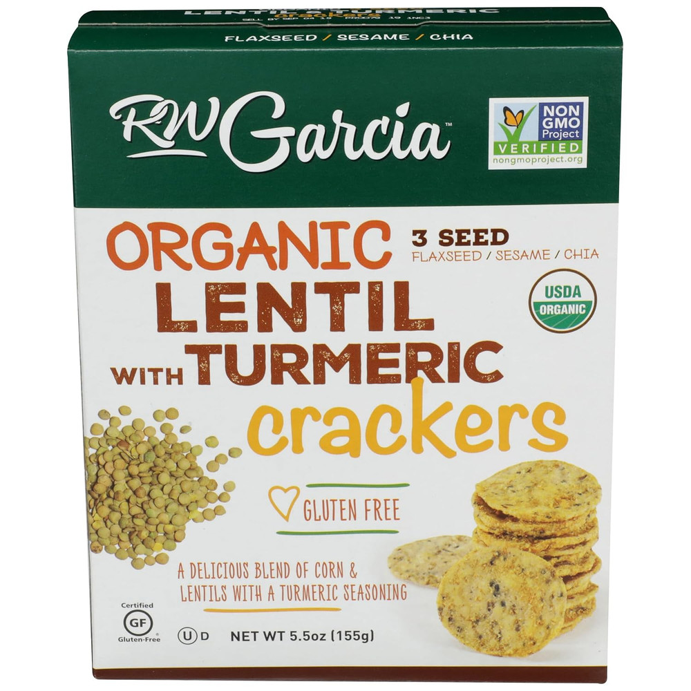 Organic Lentil Turmeric Crackers, 5.5 OZ