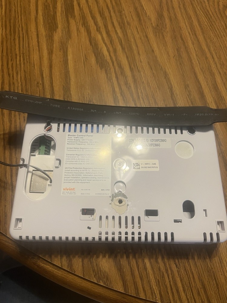 Preowned Vivent Security Panel, Outdoor Security Camera, Doorbell Camera,