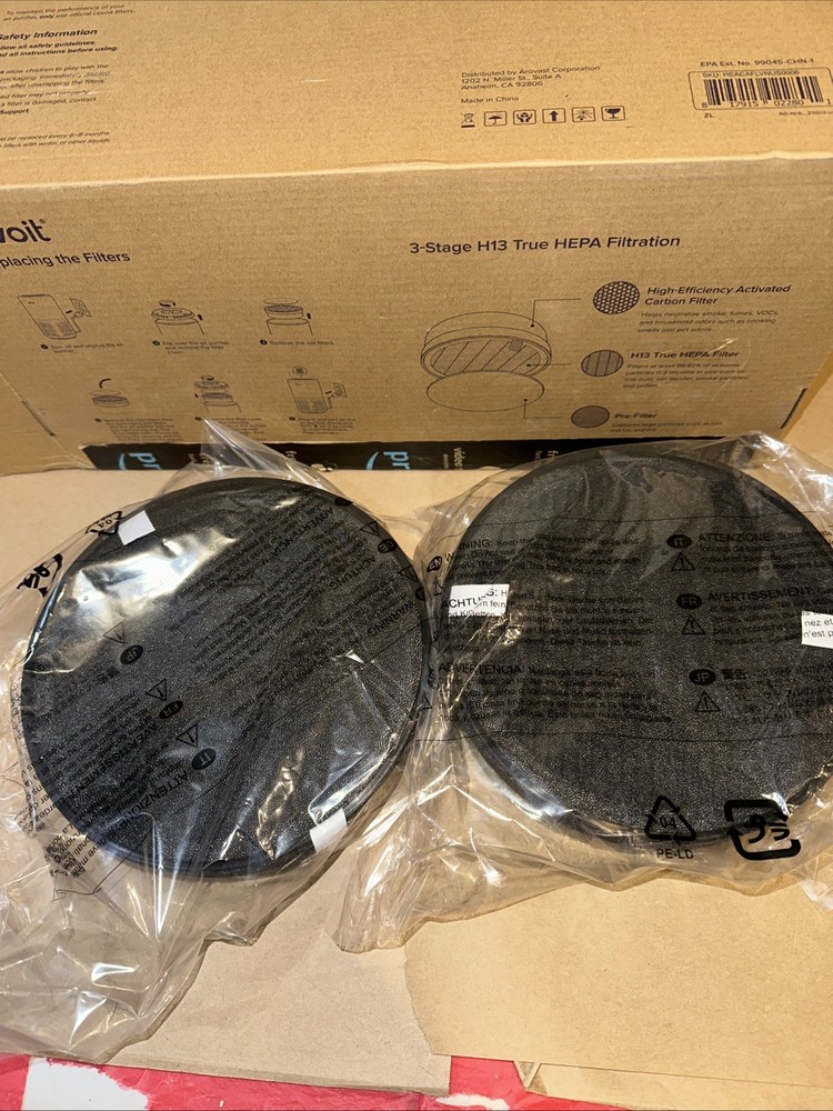2 Genuine OEM Levoit Air Purifier LV-H132-RF Replacement True Hepa Filter