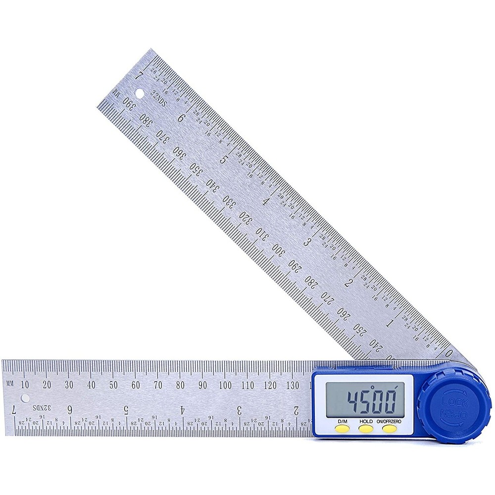 Digital Angle Finder Protractor Zeroing and Locking Function, 7-Inch Angle Ruler