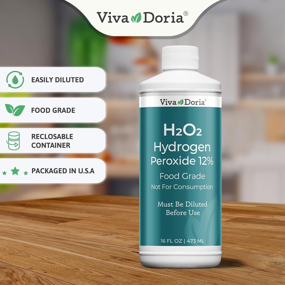 16 Fl Oz Food Grade Hydrogen Peroxide 12% - Safe & Pure Solution