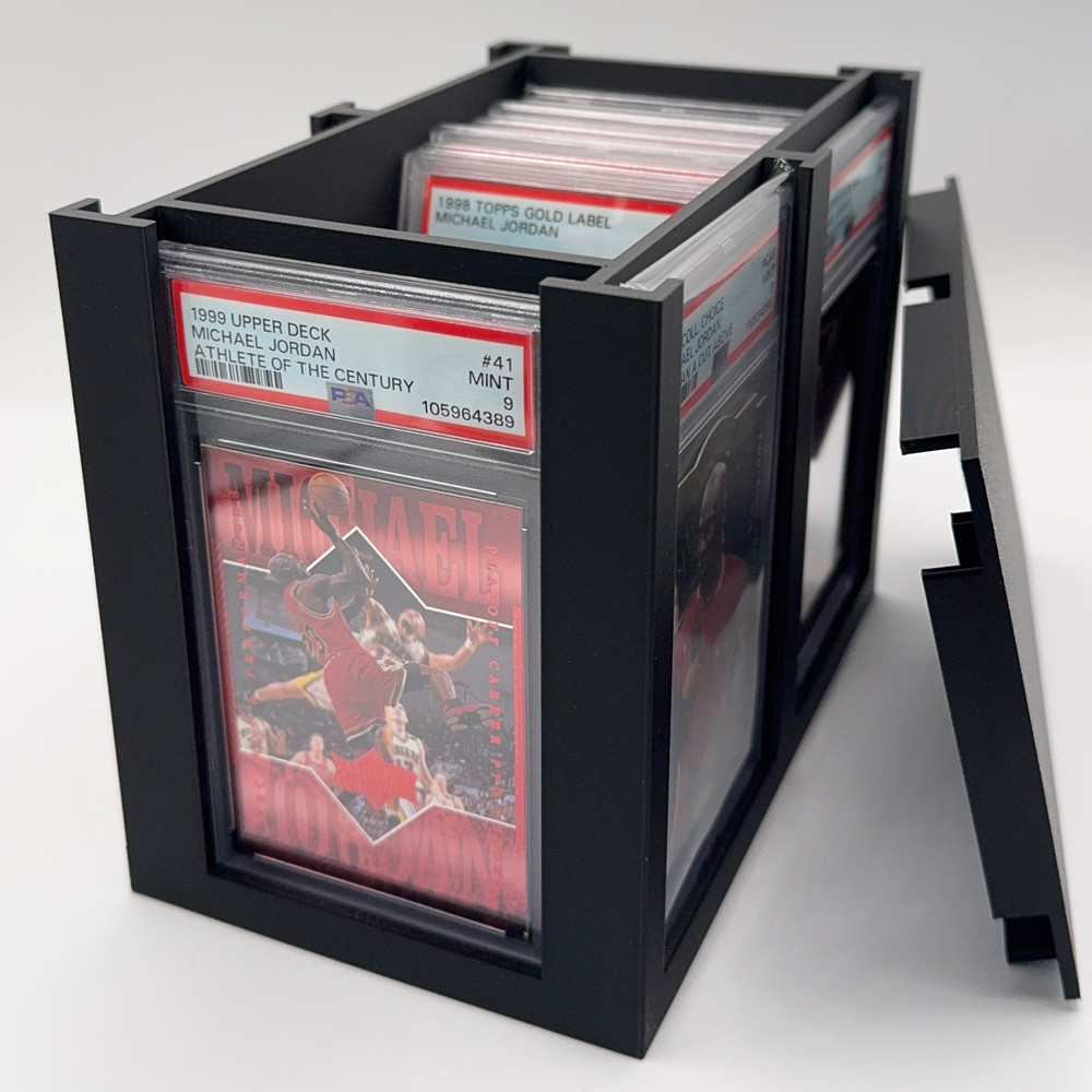 Graded Card Display & Storage Box (Holds 6 Display Slabs + ~25 Inside) Slab Stat