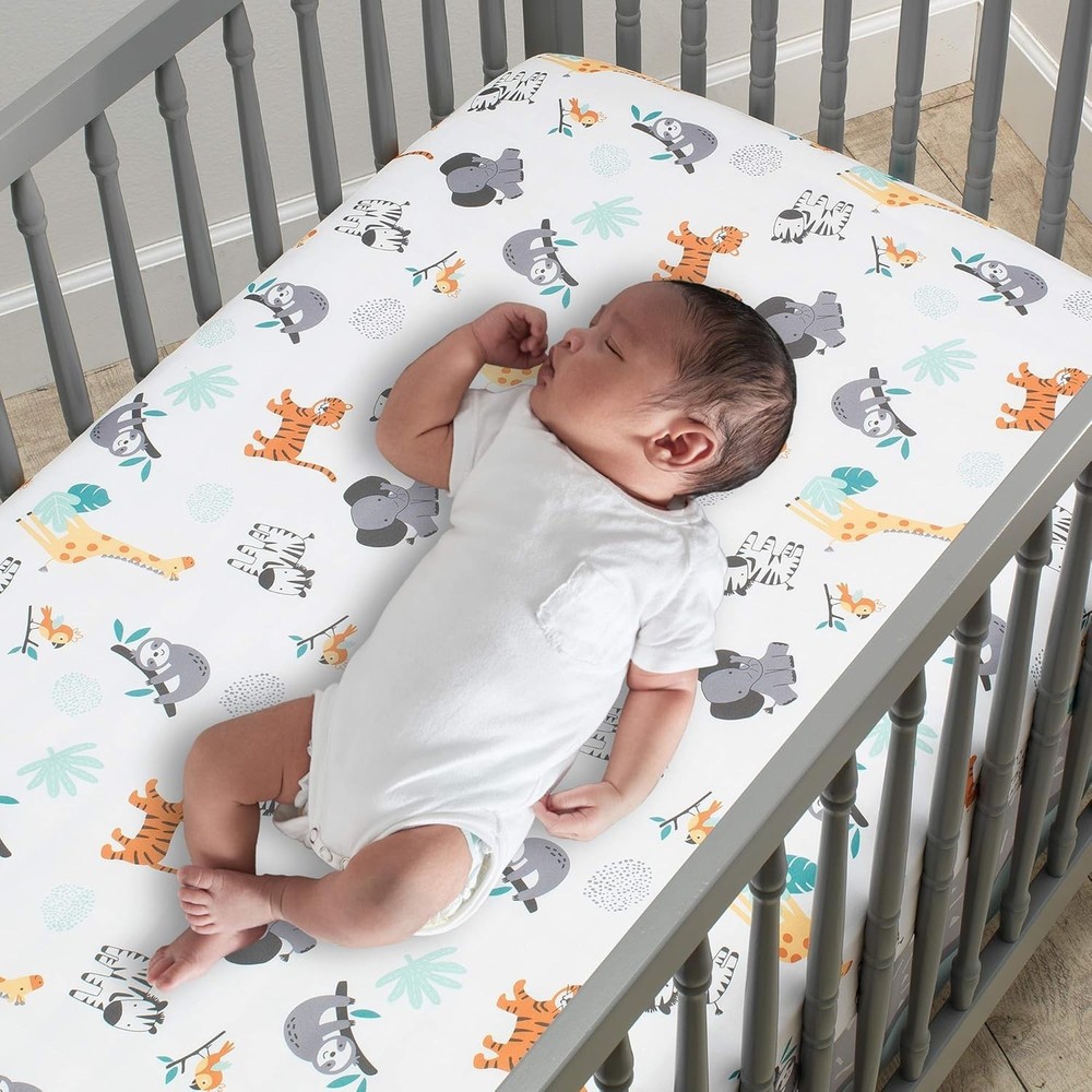 Mighty Jungle 3Piece Crib Bedding Set, Multicolor 283003V