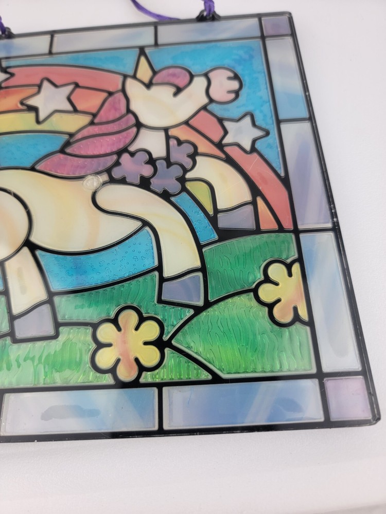Suncatcher Unicorn Rainbow Flower Star Home Decor Plastic Panel